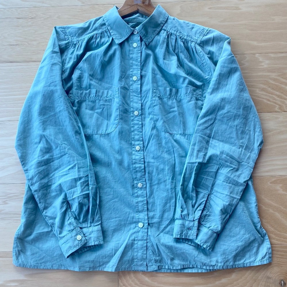 NW0T J.CREW Women Garment-dyed cotton poplin utility shirt